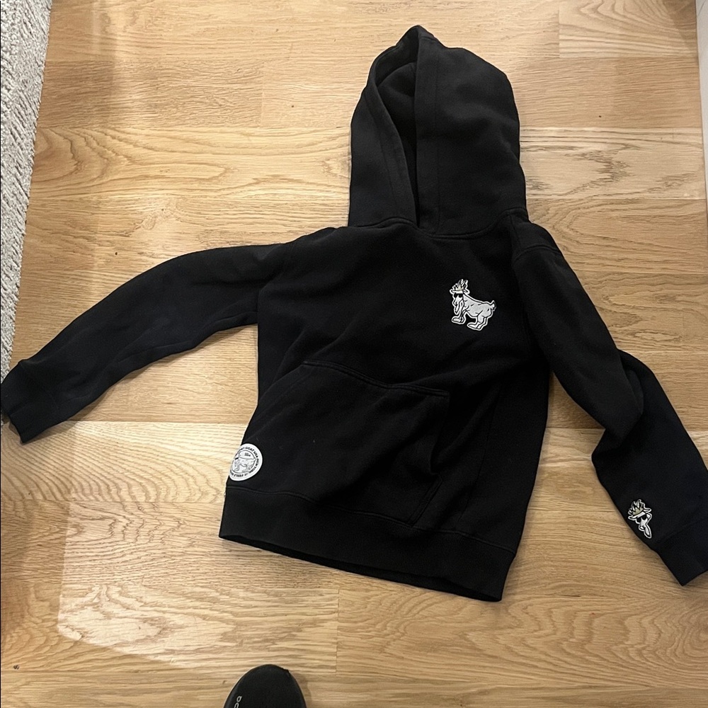 Cozy Black GOAT Kids Hoodie